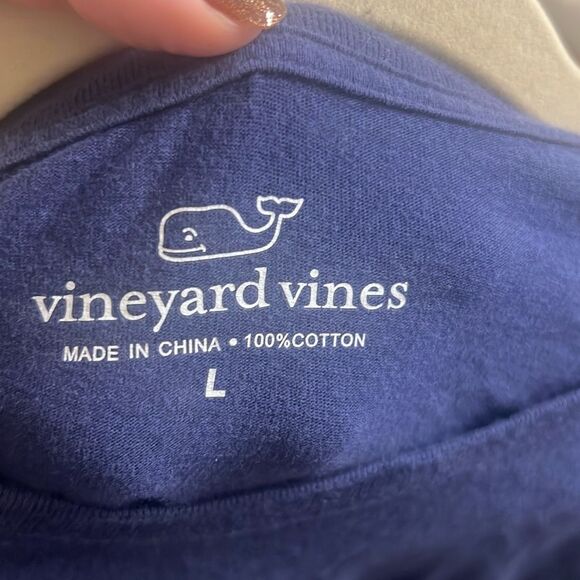 ✨vineyard vines Long Sleeve Slub Embroidered Pocket Sz Large Tee✨ - Picture 6 of 7